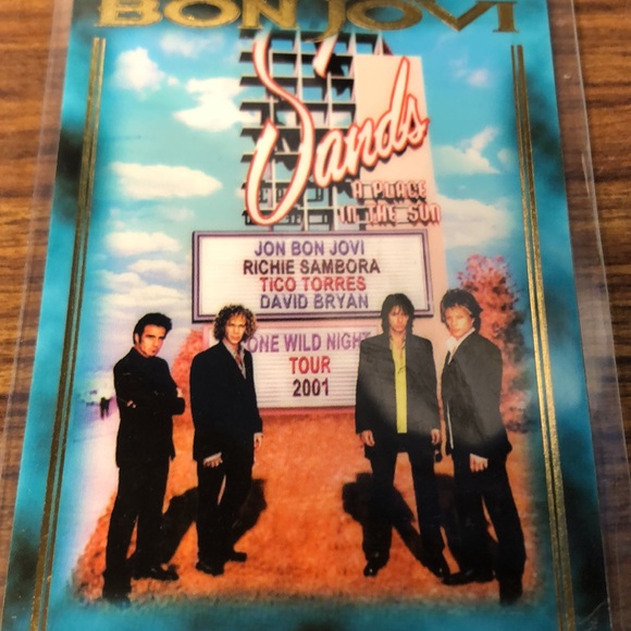 2001 Bon Jovi One Wild Night Tour VIP Laminated Pass - Picture 3 of 6